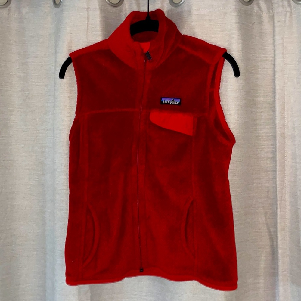 Red Patagonia Fleece Vest Sz S